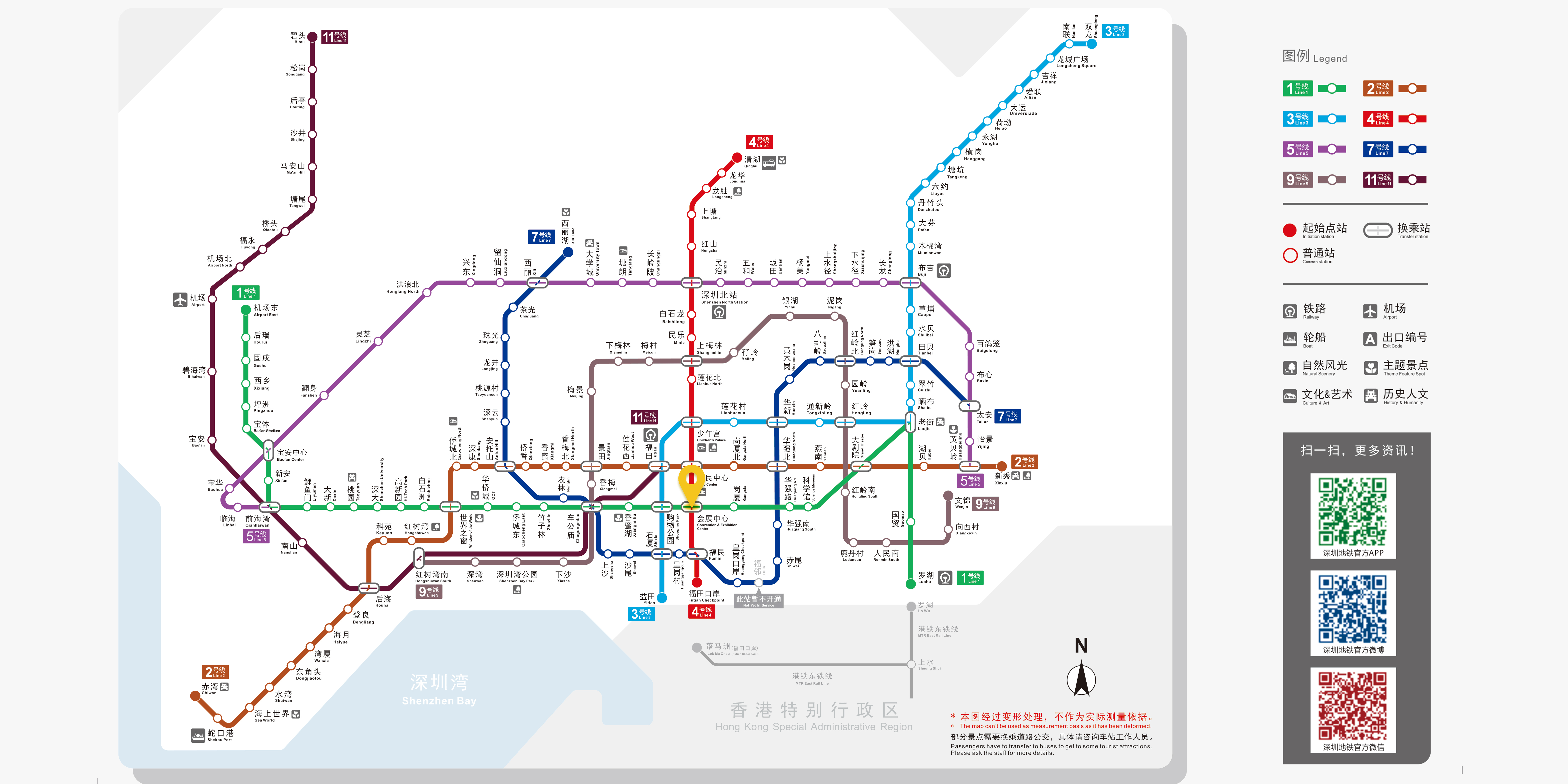 深圳华南城地铁线路图图片